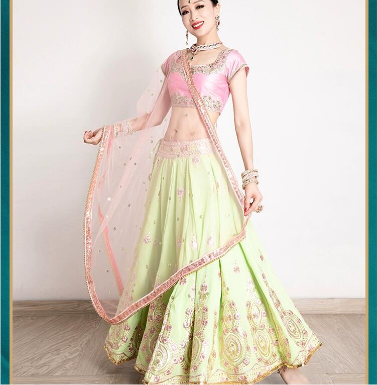 Salwar Kameez Set - Original Embroidered Sari Indian Women's Dance
