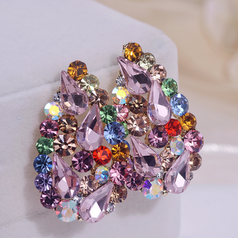 Ethnic Indian Fashion - Boho Ethnic Colorful Crystal Stud Earrings
