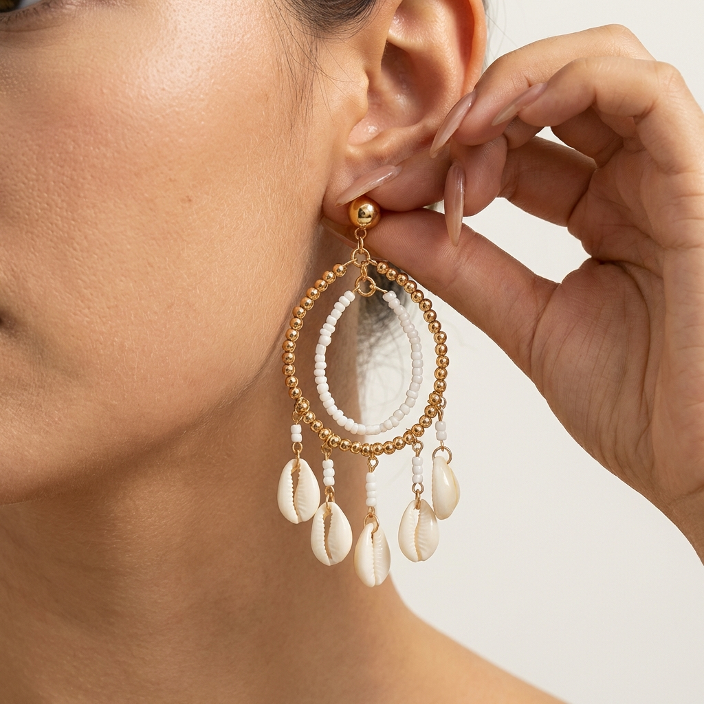 Ethnic Fashion Trend - Vacation Style Seed Bead Shell Fringe
