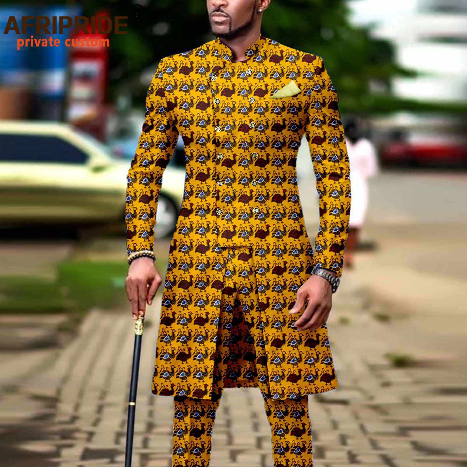 African Ankara Print - Men`s Suit African Clothing Dashiki Printed