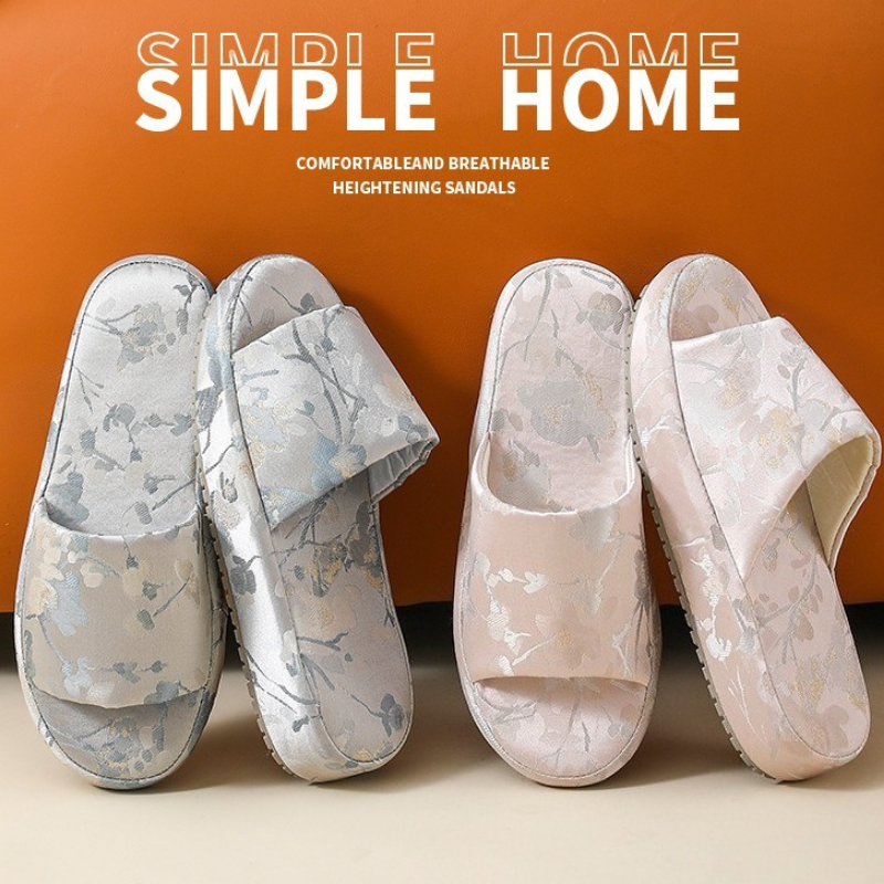 Ethnic Style - 2026 Chinese Style Indoor Platform Slippers
