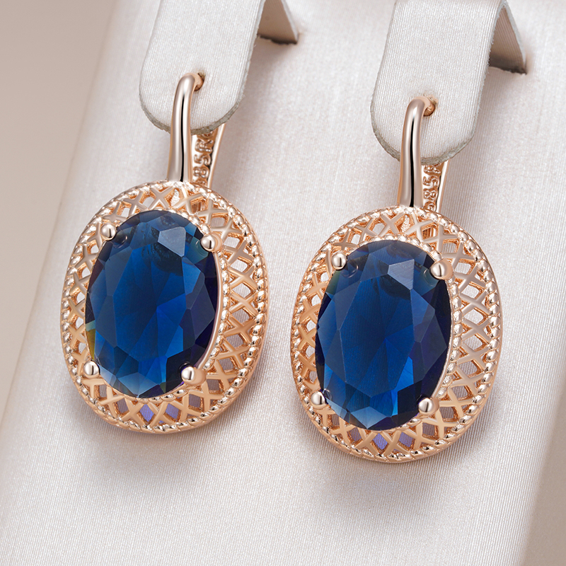 Ethnic Fashion Trend - Kienl Hot Oval Blue Natural Zircon