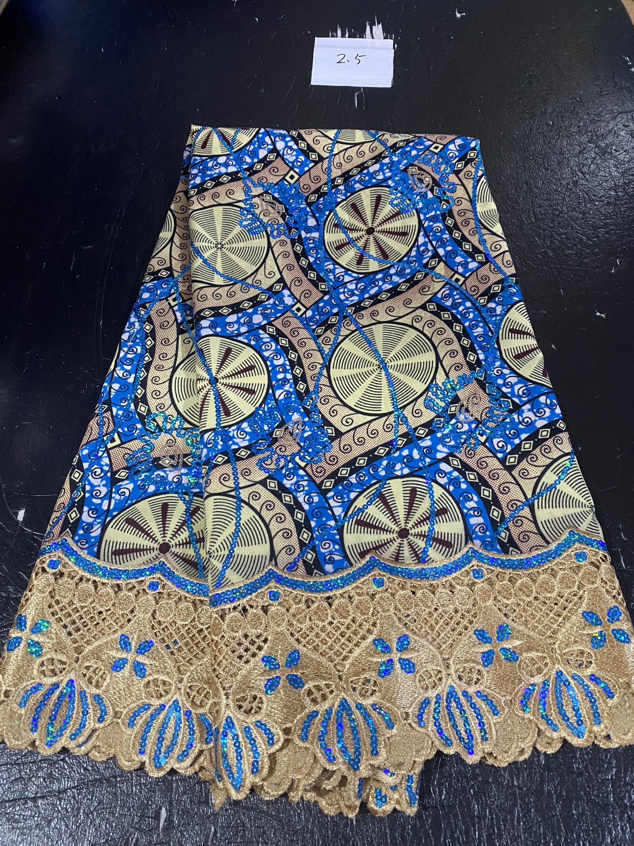 2.5yard African Wax Brocade La - African Ankara Print บทวิจารณ์และราคา