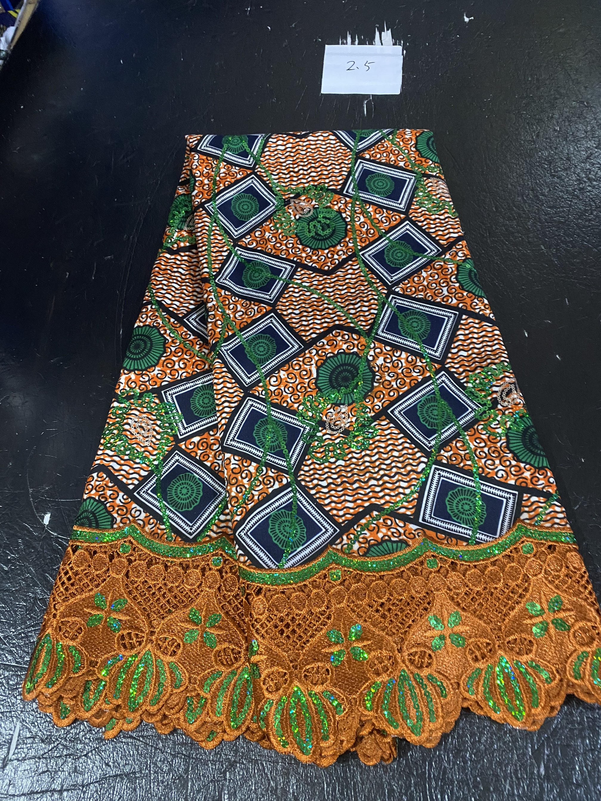 2.5yard African Wax Brocade La - African Ankara Print บทวิจารณ์และราคา