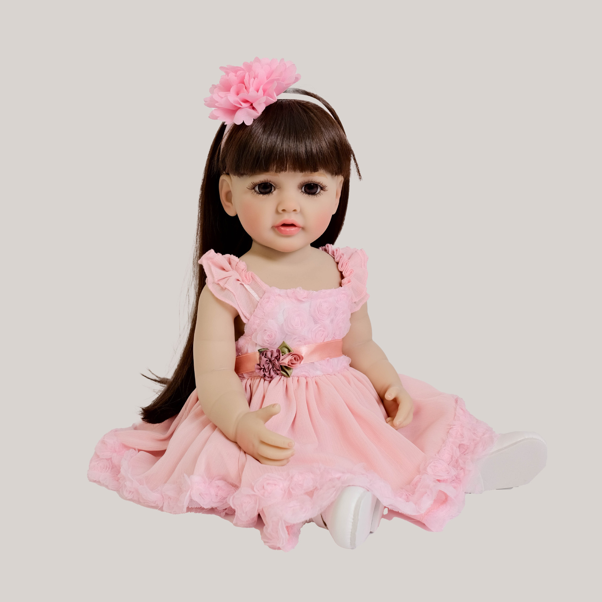Cute 55 cm Long Hair Pink Girl - Kids Ethnic Fashion บทวิจารณ์และราคา