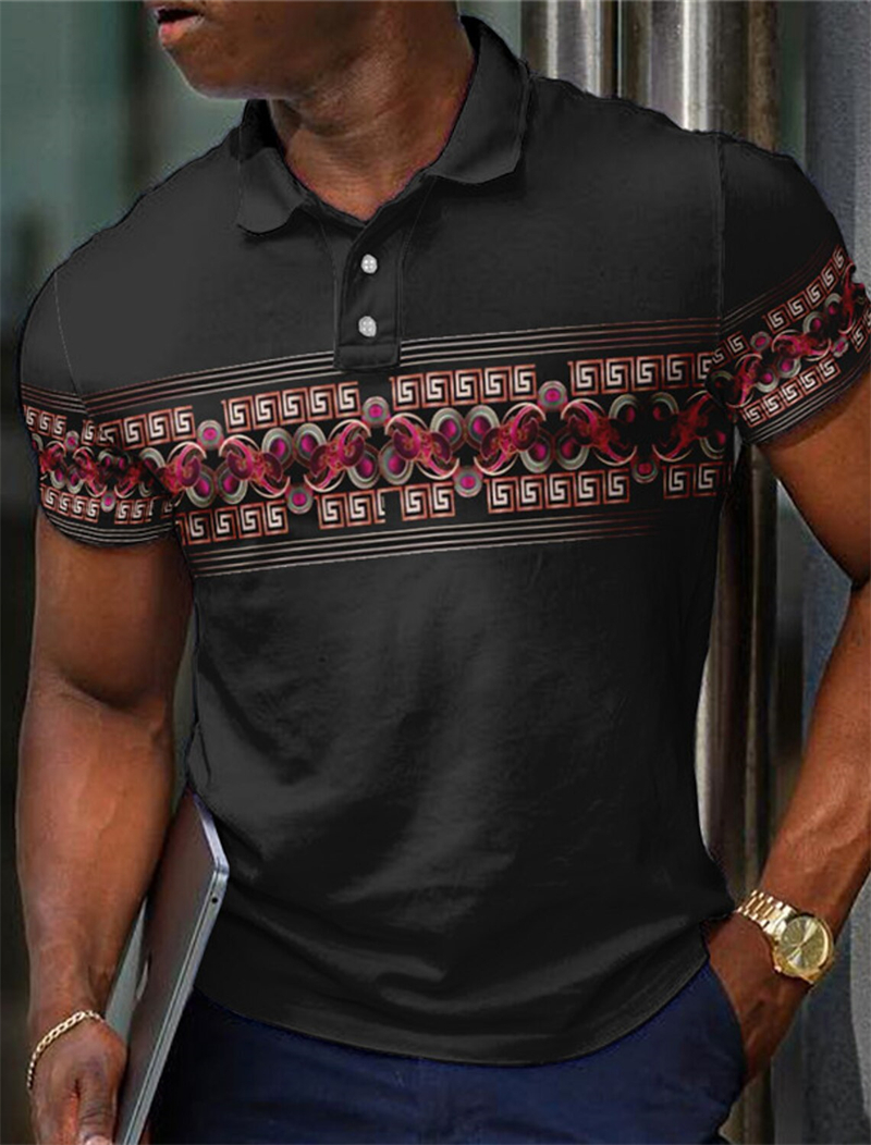 Retro Ethnic Style Polo Shirts - Ethnic Fashion Trend บทวิจารณ์และราคา