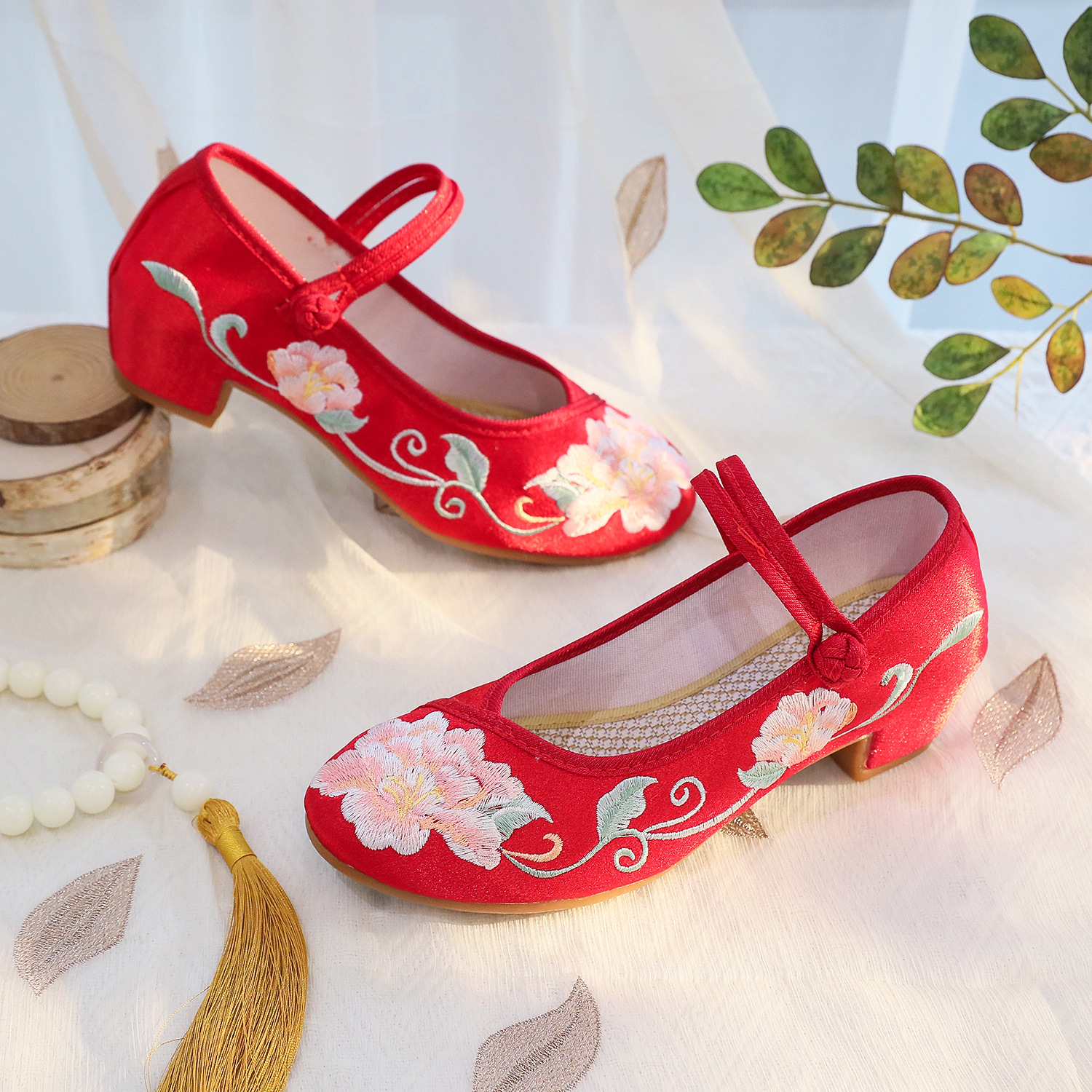 Size 34-40 Block Heel Cheongsa - Ethnic Style บทวิจารณ์และราคา