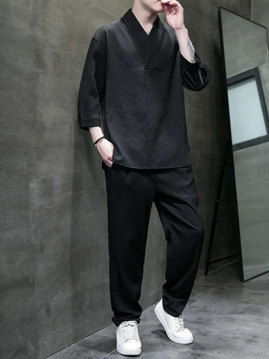 New Men's Cotton Linen Short S - Ethnic Style บทวิจารณ์และราคา