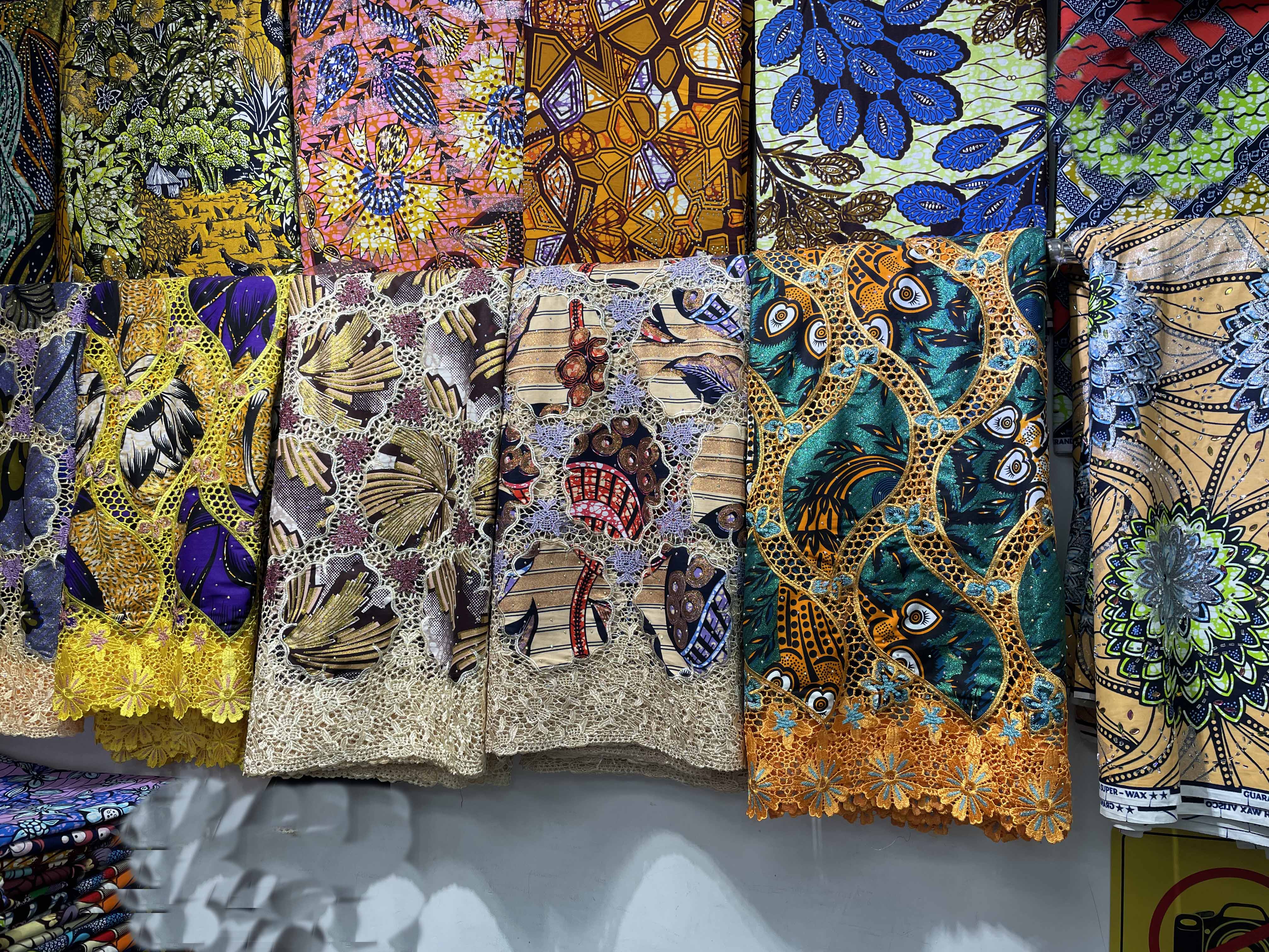 African Heavy Wax Lace Fabric  - African Ankara Print บทวิจารณ์และราคา