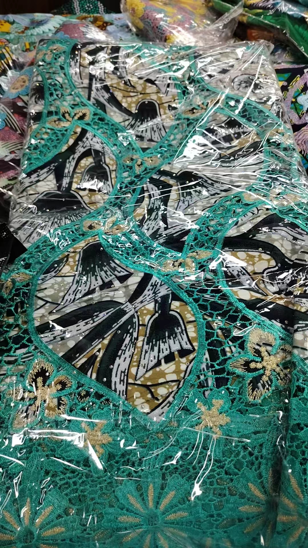 African Heavy Wax Lace Fabric  - African Ankara Print บทวิจารณ์และราคา
