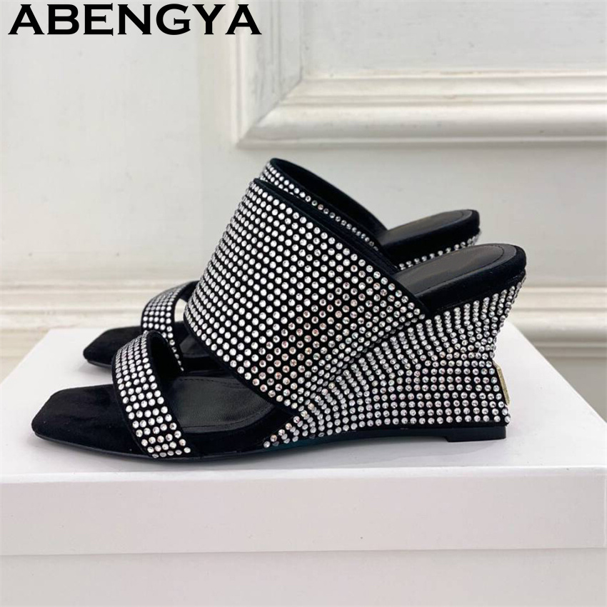 Elegant Style Rhinestone Wedge - Ethnic Fashion Week บทวิจารณ์และราคา