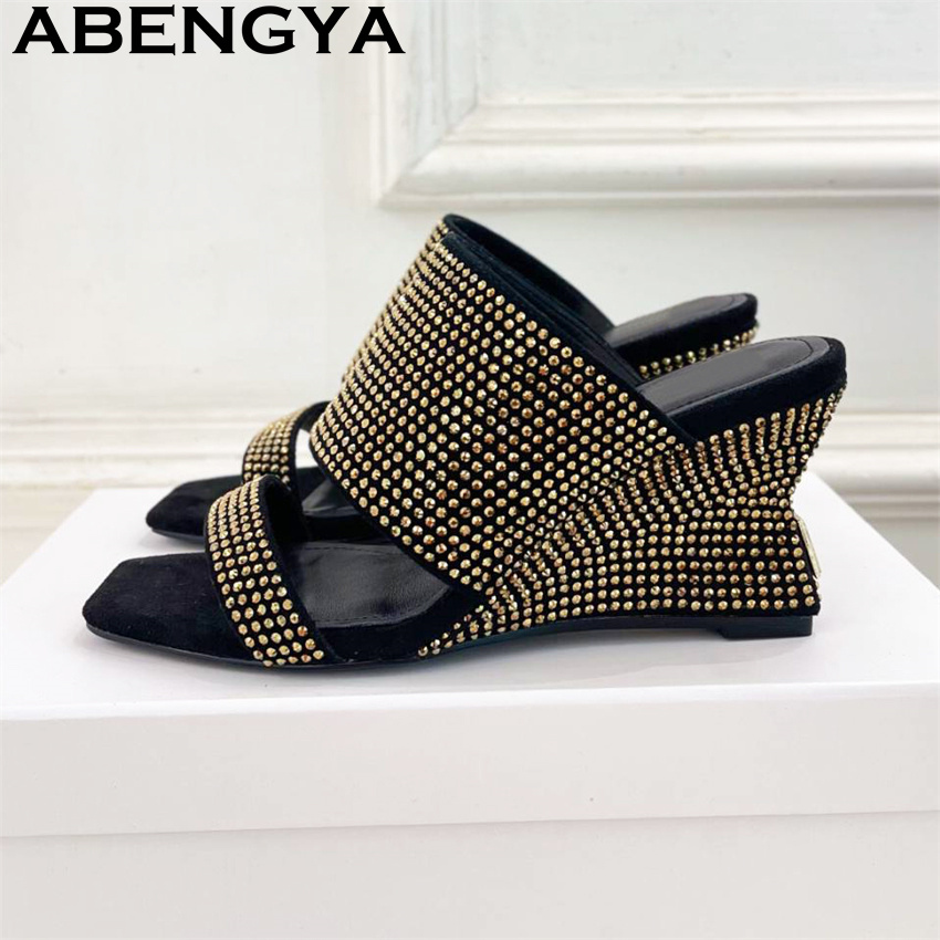 Elegant Style Rhinestone Wedge - Ethnic Fashion Week บทวิจารณ์และราคา