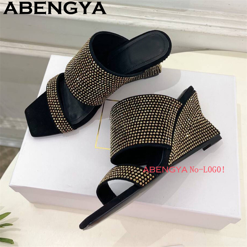 Elegant Style Rhinestone Wedge - Ethnic Fashion Week บทวิจารณ์และราคา