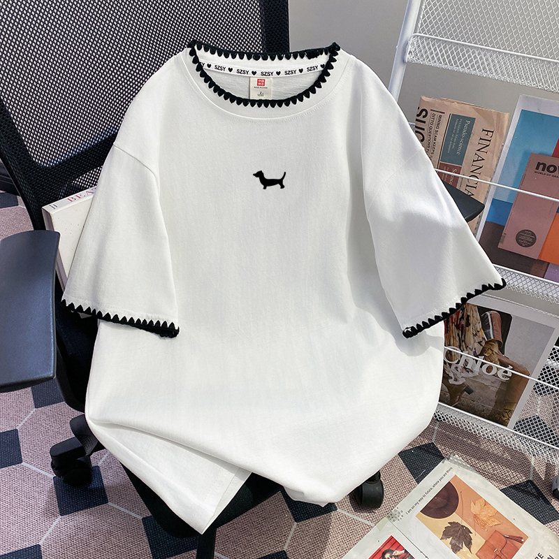 Loose Cotton Short Sleeve T-Sh - Ethnic Wear Fashion Brand บทวิจารณ์และราคา