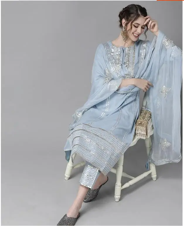 Traditional Indian Punjabi Emb - Salwar Kameez Set บทวิจารณ์และราคา