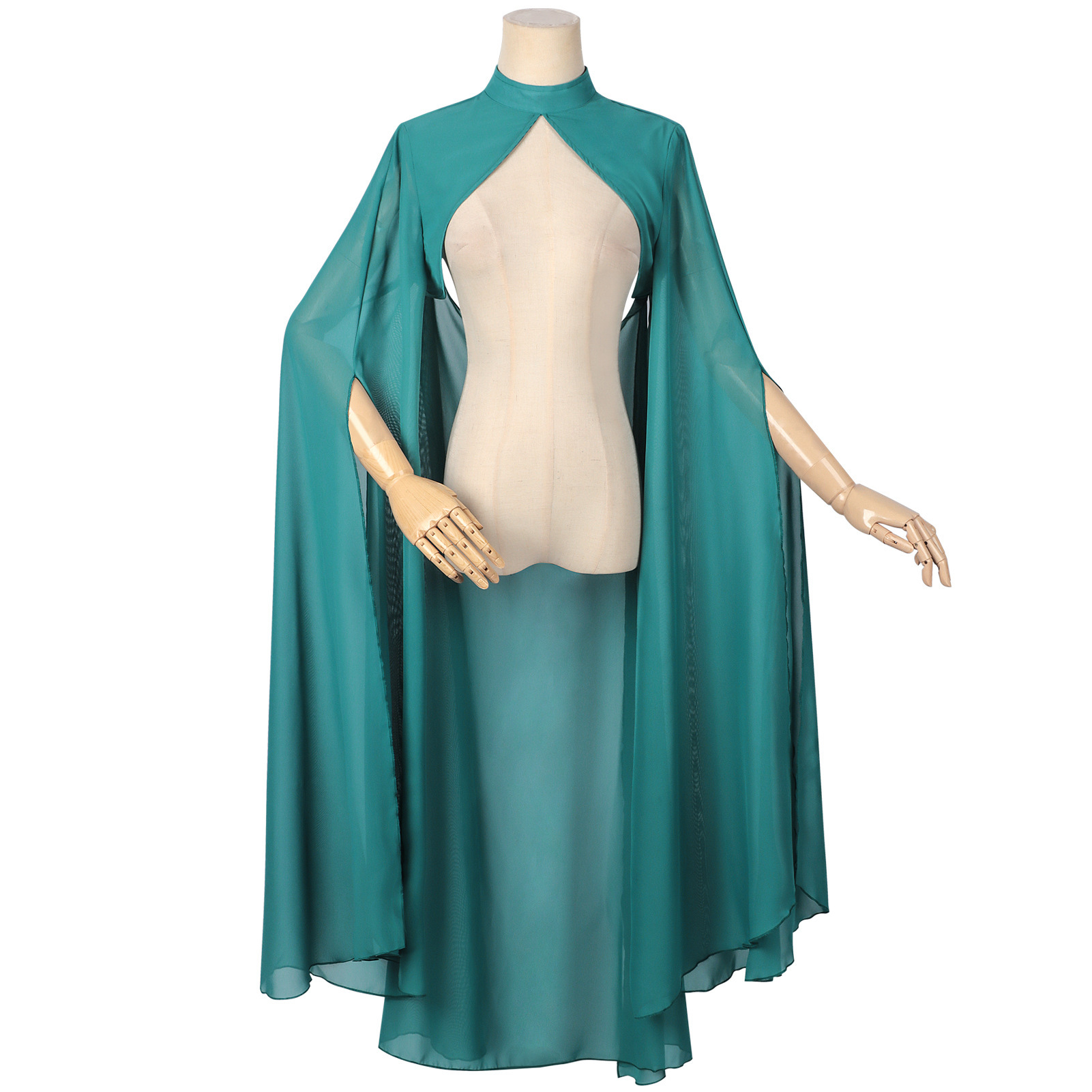 Ladies Green Chiffon Shawl Got - Ethnic Fashion Wear บทวิจารณ์และราคา