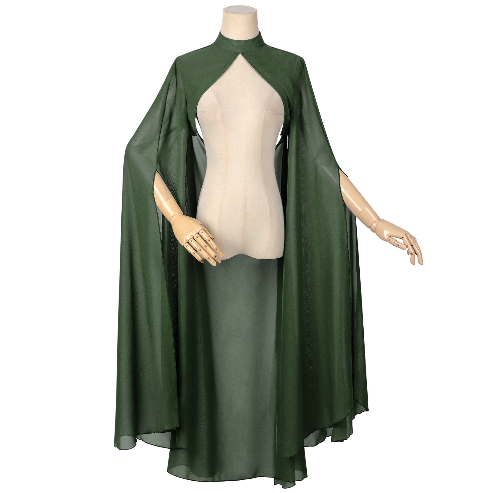 Ladies Green Chiffon Shawl Got - Ethnic Fashion Wear บทวิจารณ์และราคา