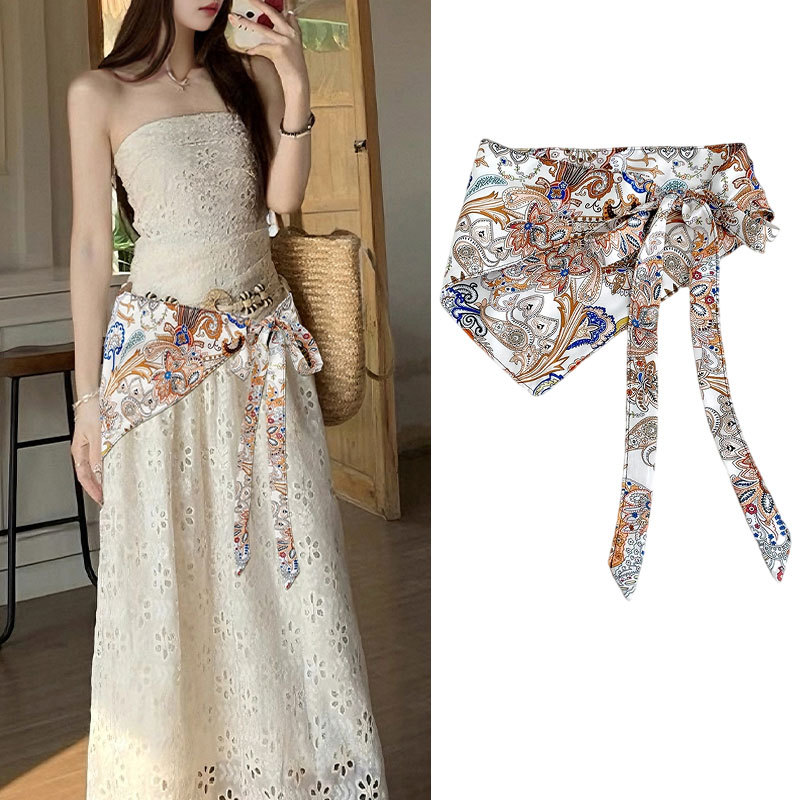 Cashew flower triangular scarf - Ethnic Fashion Wear บทวิจารณ์และราคา