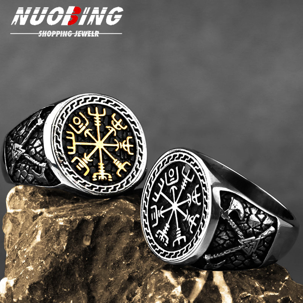 Vintage Viking Men Rings Stain - Ethnic Fashion Men บทวิจารณ์และราคา