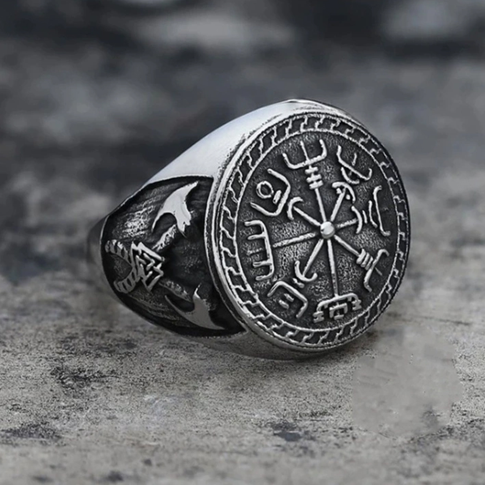 Vintage Viking Men Rings Stain - Ethnic Fashion Men บทวิจารณ์และราคา