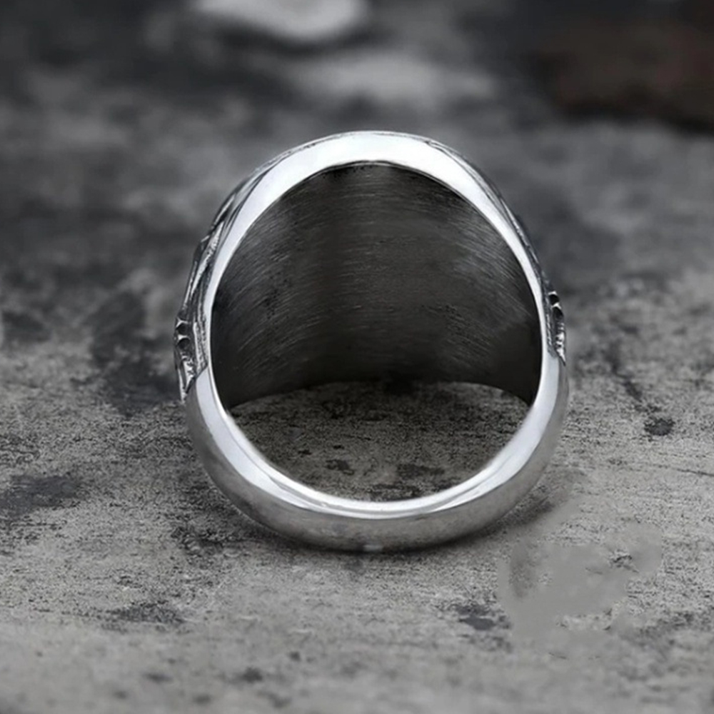 Vintage Viking Men Rings Stain - Ethnic Fashion Men บทวิจารณ์และราคา