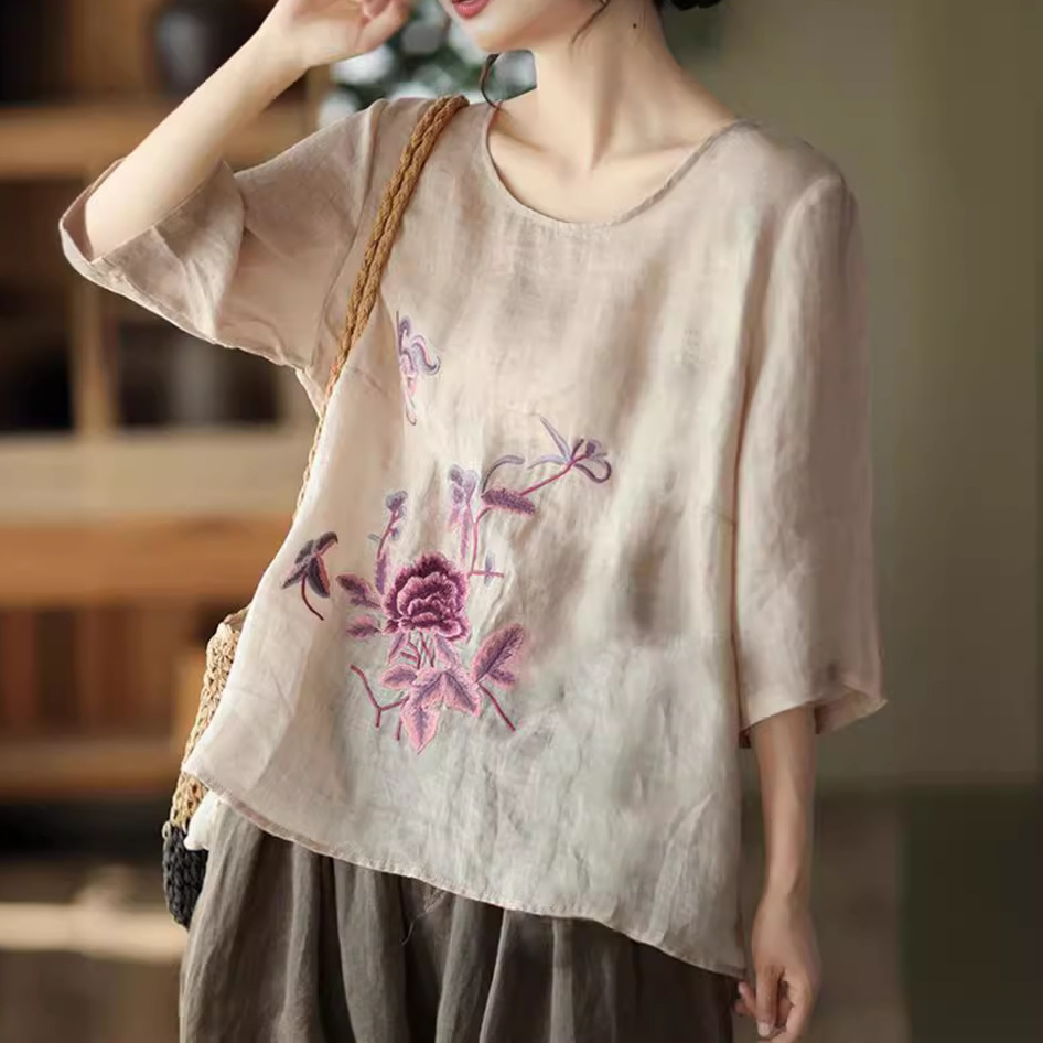 Plus Size Women's Summer Retro - Ethnic Fabric บทวิจารณ์และราคา
