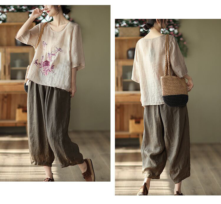 Plus Size Women's Summer Retro - Ethnic Fabric บทวิจารณ์และราคา