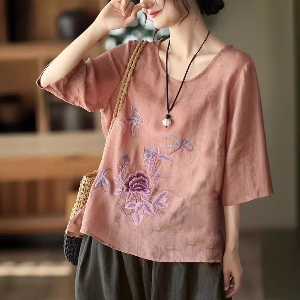 Plus Size Women's Summer Retro - Ethnic Fabric บทวิจารณ์และราคา