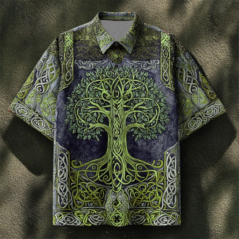 Vintage Men's Shirt Short Slee - Ethnic Fashion World บทวิจารณ์และราคา