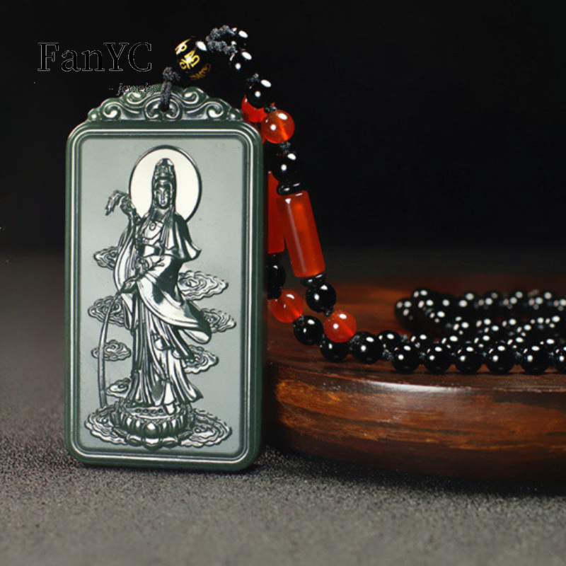 Natural Hetian Jade Qingyu Gua - Ethnic Fashion Men บทวิจารณ์และราคา