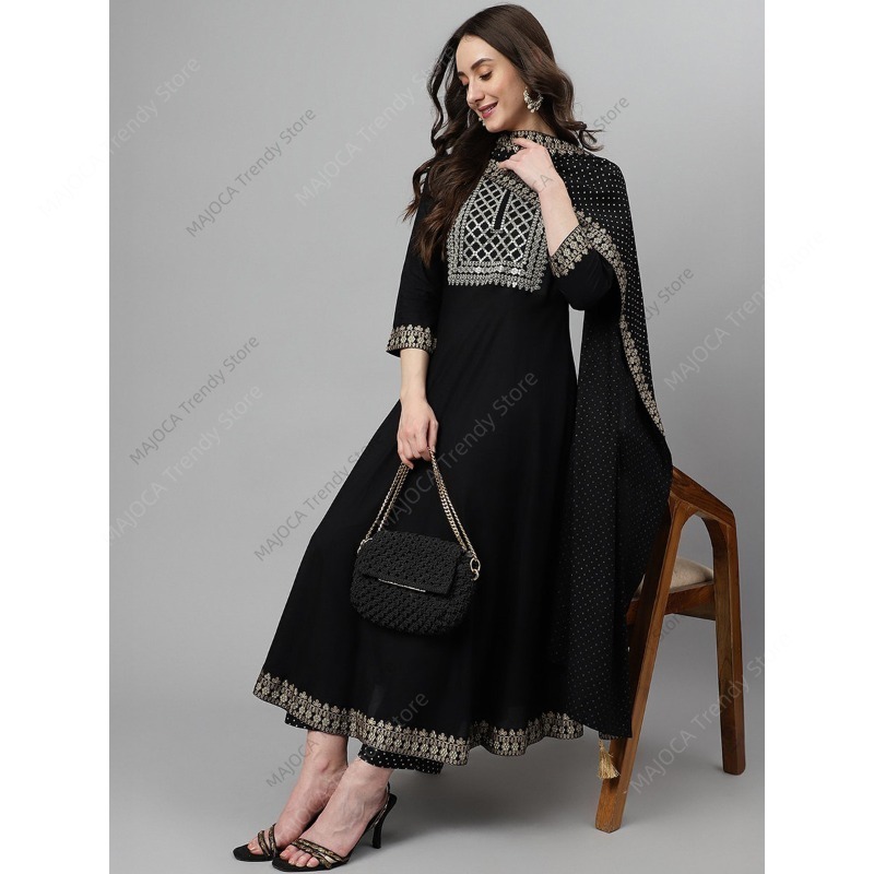 Indian Pakistani Women Black R - Salwar Kameez Set บทวิจารณ์และราคา