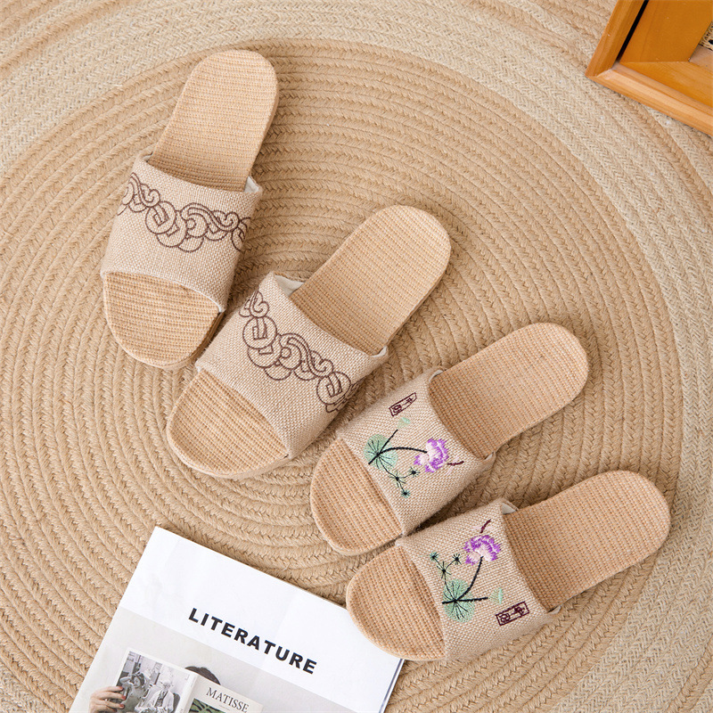 Fabric new linen slippers for  - Ethnic Fabric บทวิจารณ์และราคา