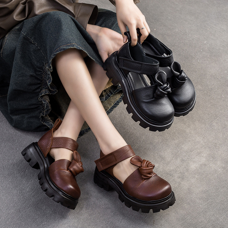 5cm Ethnic Knot Platform Wedge - Ethnic Fashion For Women บทวิจารณ์และราคา