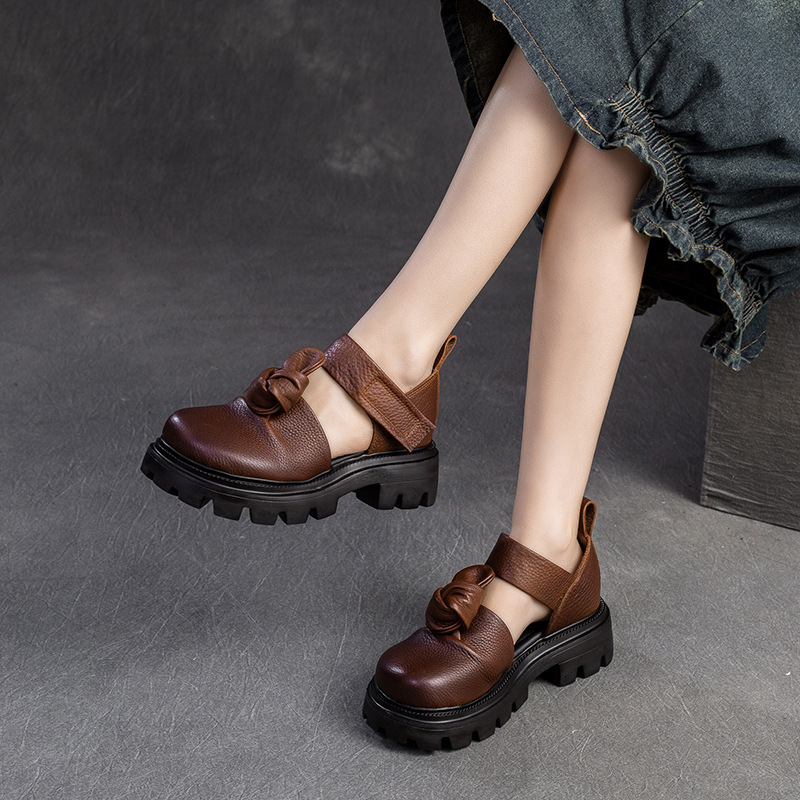 5cm Ethnic Knot Platform Wedge - Ethnic Fashion For Women บทวิจารณ์และราคา