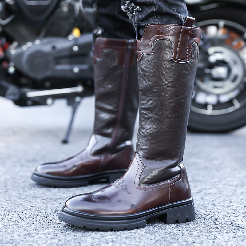 Men's Mid-calf Boots High Qual - Ethnic Fashion Men บทวิจารณ์และราคา