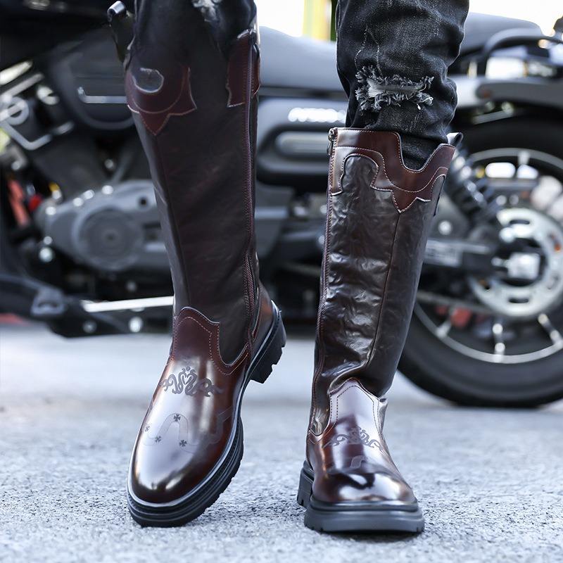 Men's Mid-calf Boots High Qual - Ethnic Fashion Men บทวิจารณ์และราคา