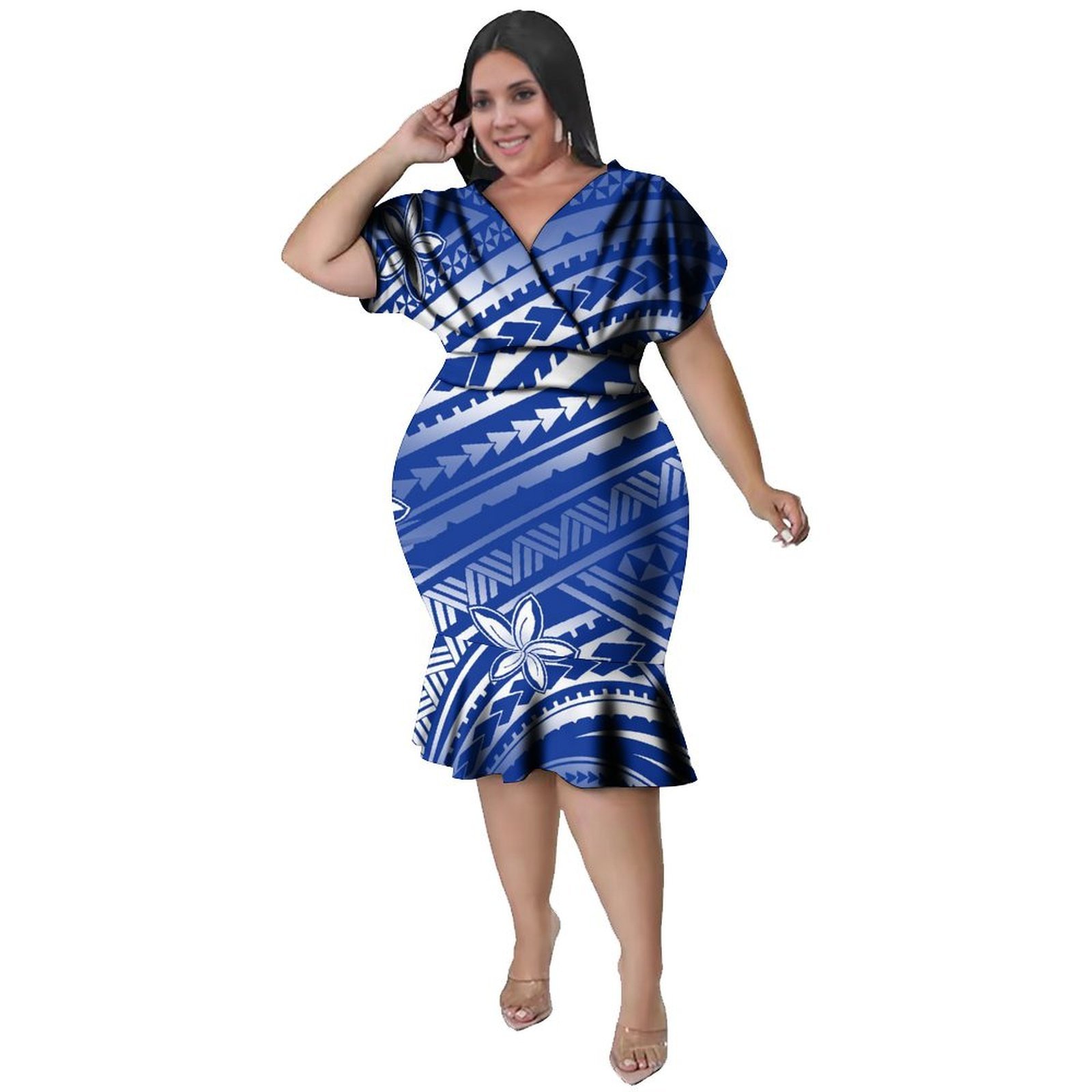V-Neckline  Women'S Polynesian - Ethnic Fabric บทวิจารณ์และราคา