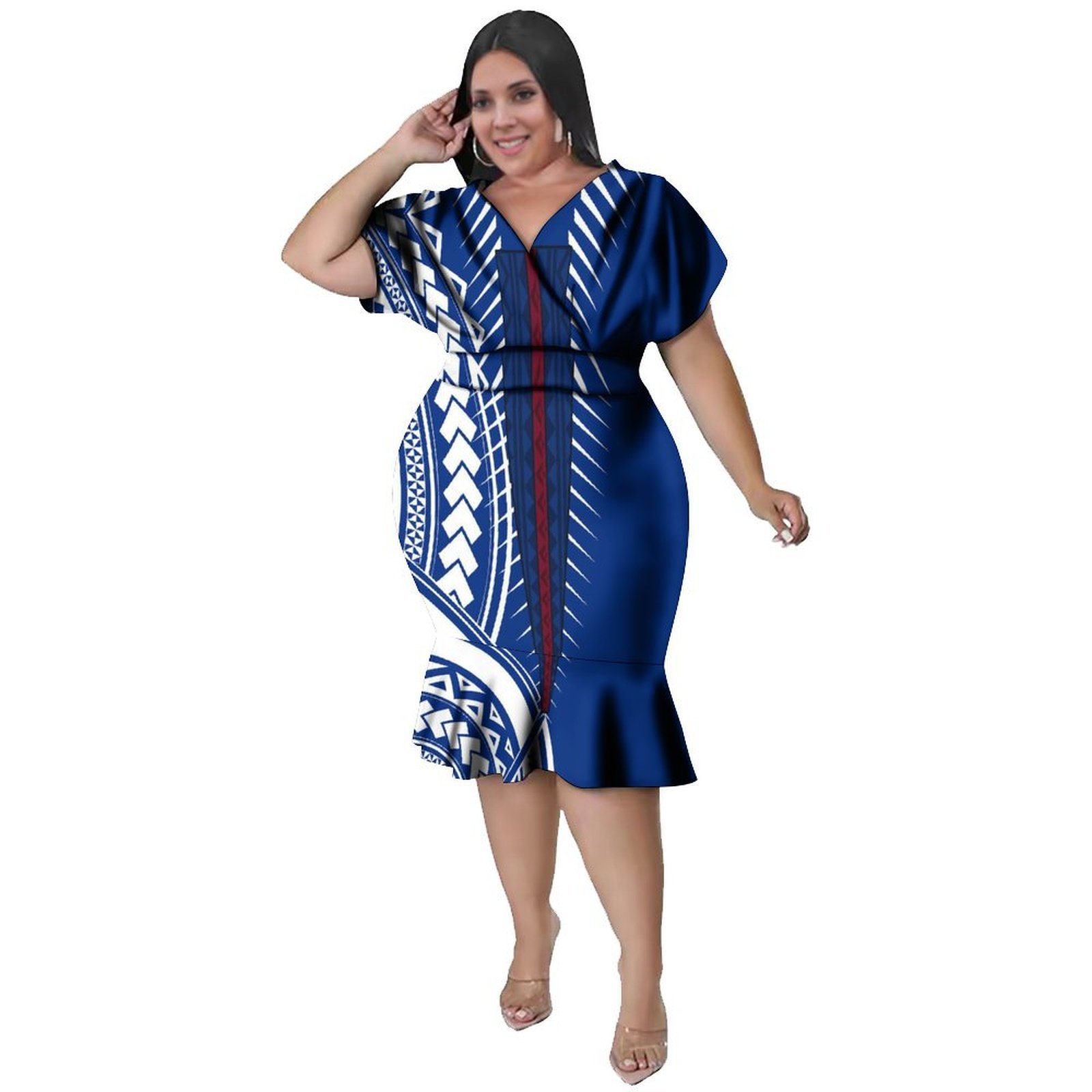 V-Neckline  Women'S Polynesian - Ethnic Fabric บทวิจารณ์และราคา
