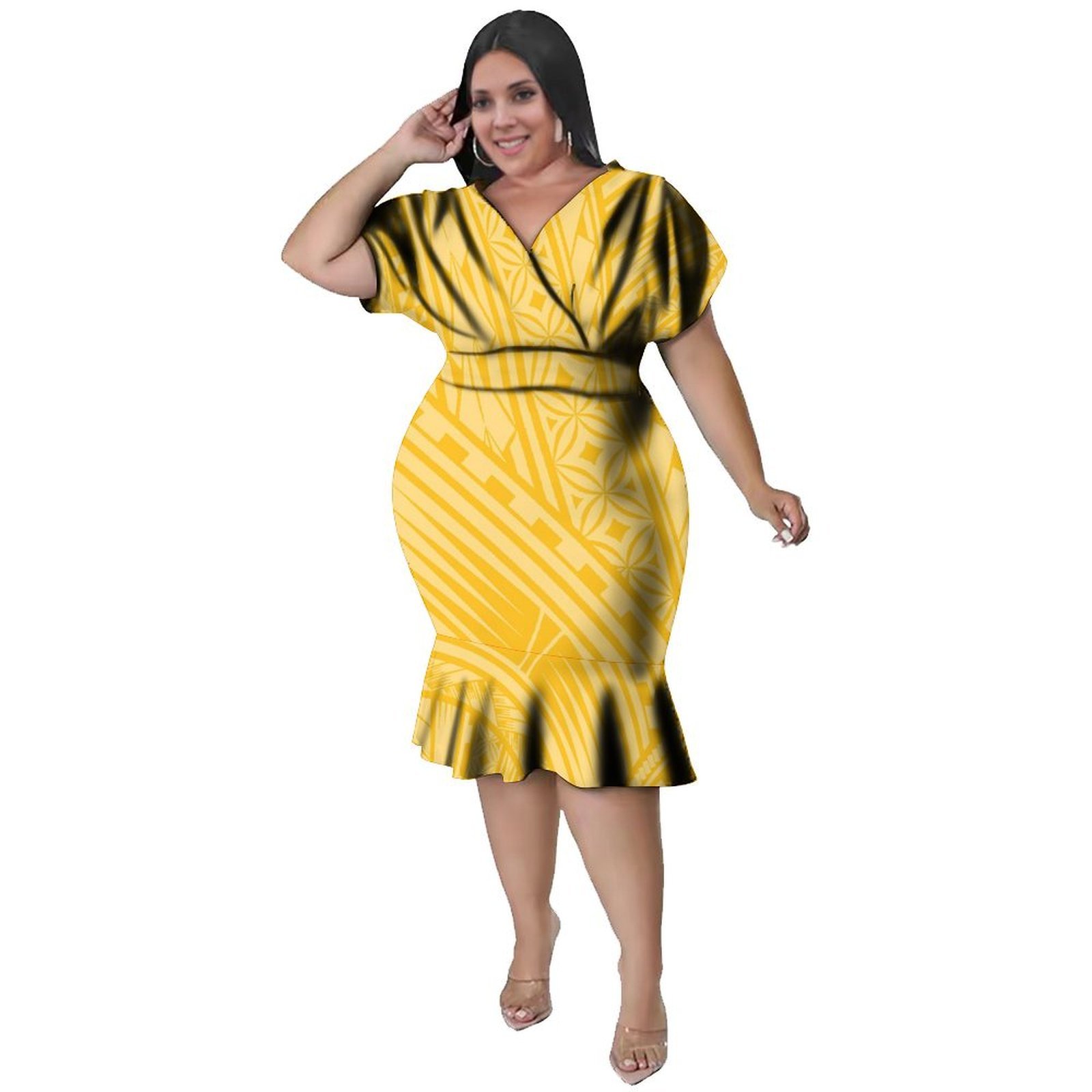 V-Neckline  Women'S Polynesian - Ethnic Fabric บทวิจารณ์และราคา