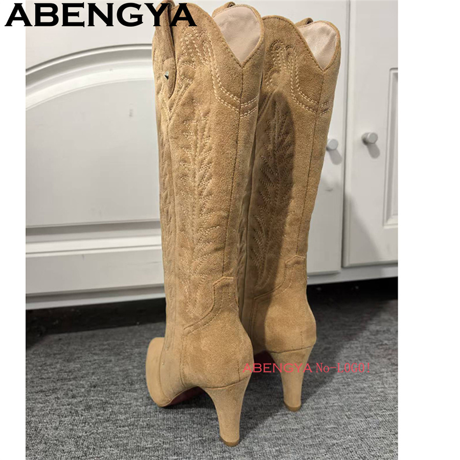 Classic Knee High Cowboy Knigh - Ethnic Fashion Week บทวิจารณ์และราคา