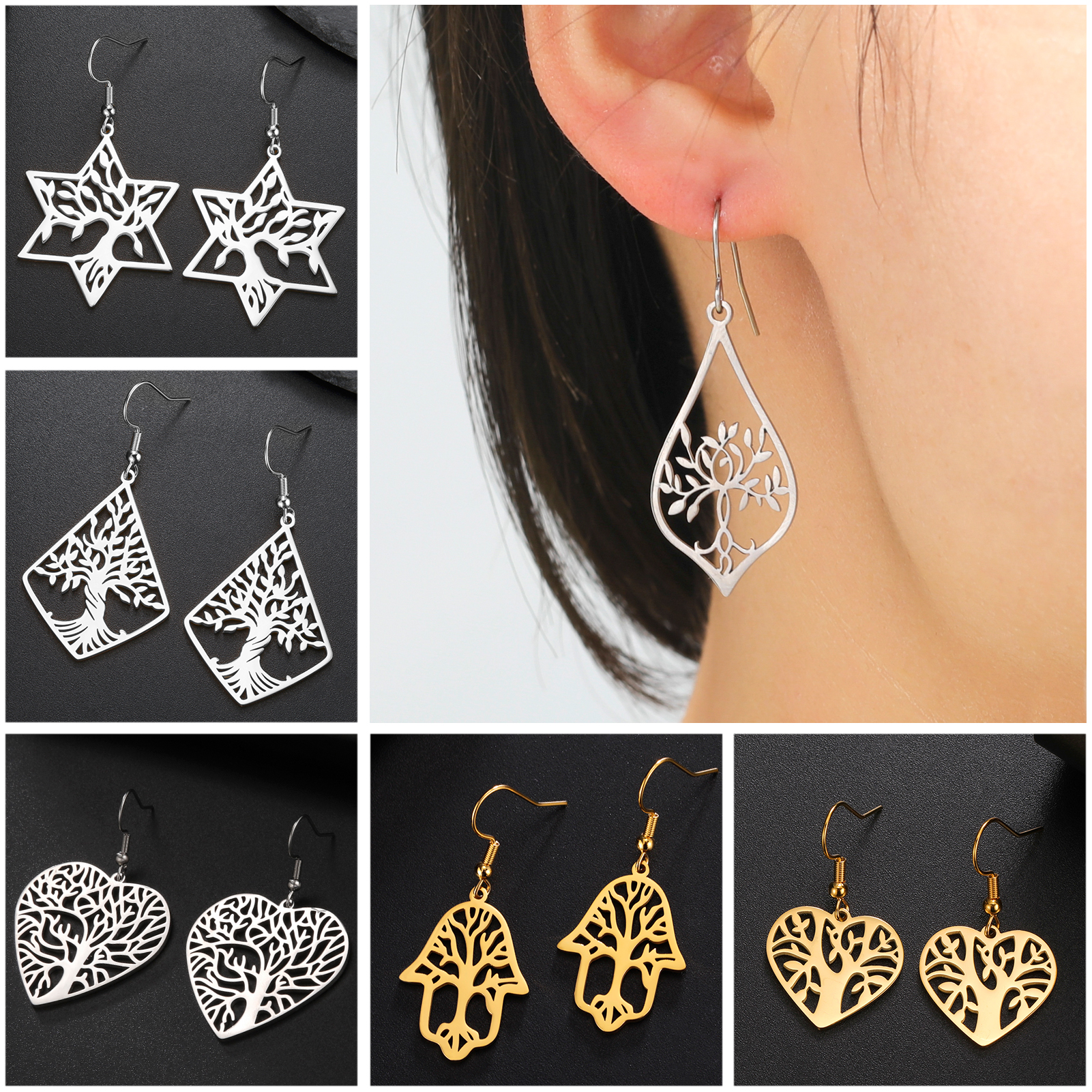 Unift Ethnic Tree of Life Earr - Ethnic Fashion World บทวิจารณ์และราคา