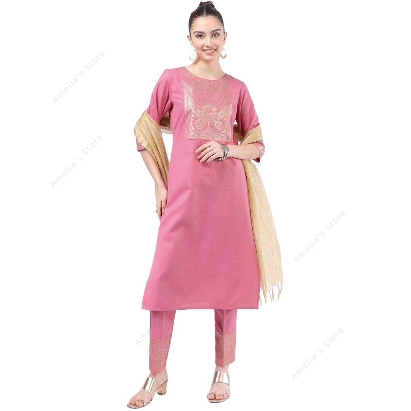 Indian/Pakistani Women's Pink  - Salwar Kameez Set บทวิจารณ์และราคา