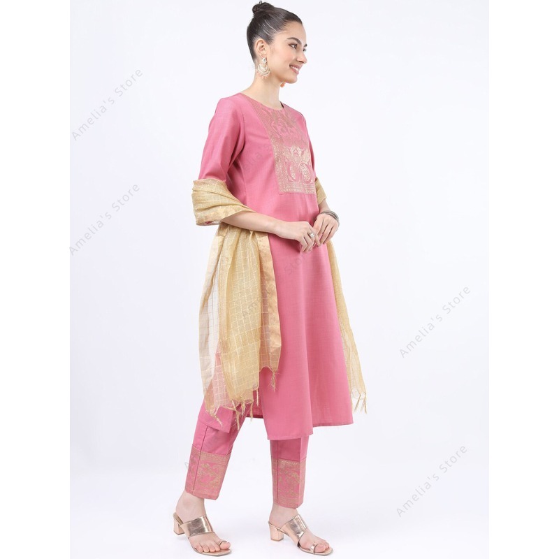 Indian/Pakistani Women's Pink  - Salwar Kameez Set บทวิจารณ์และราคา