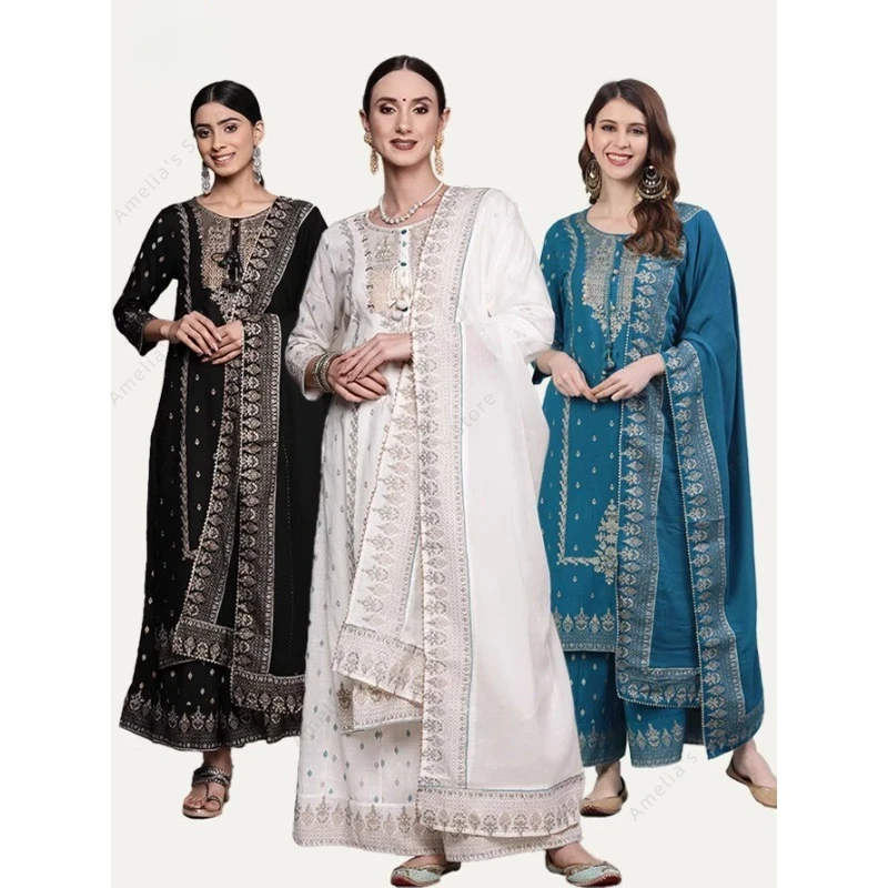 Indian Women's Punjabi Suit 3- - Salwar Kameez Set บทวิจารณ์และราคา