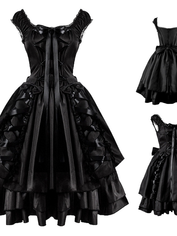 Black Lolita Dress Halloween C - Ethnic Fashion Wear บทวิจารณ์และราคา