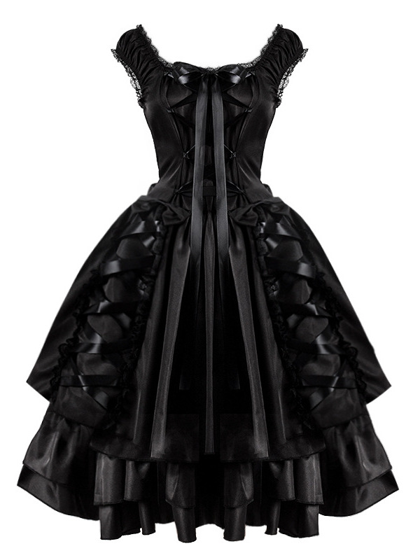 Black Lolita Dress Halloween C - Ethnic Fashion Wear บทวิจารณ์และราคา