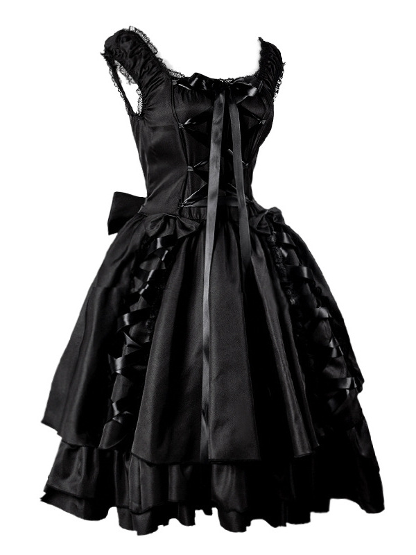 Black Lolita Dress Halloween C - Ethnic Fashion Wear บทวิจารณ์และราคา