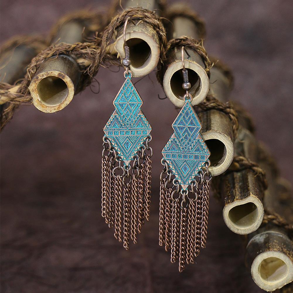 Retro Bronze Irregular Geometr - Ethnic Indian Fashion บทวิจารณ์และราคา