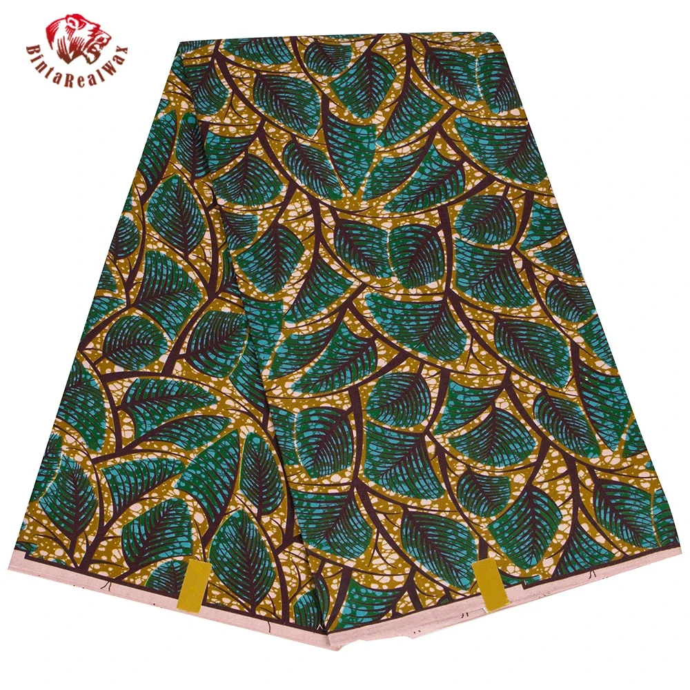 Ankara African Print Leaf Patt - African Ankara Print บทวิจารณ์และราคา
