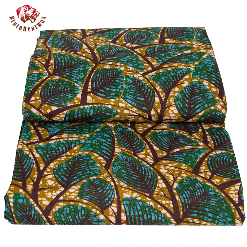 Ankara African Print Leaf Patt - African Ankara Print บทวิจารณ์และราคา